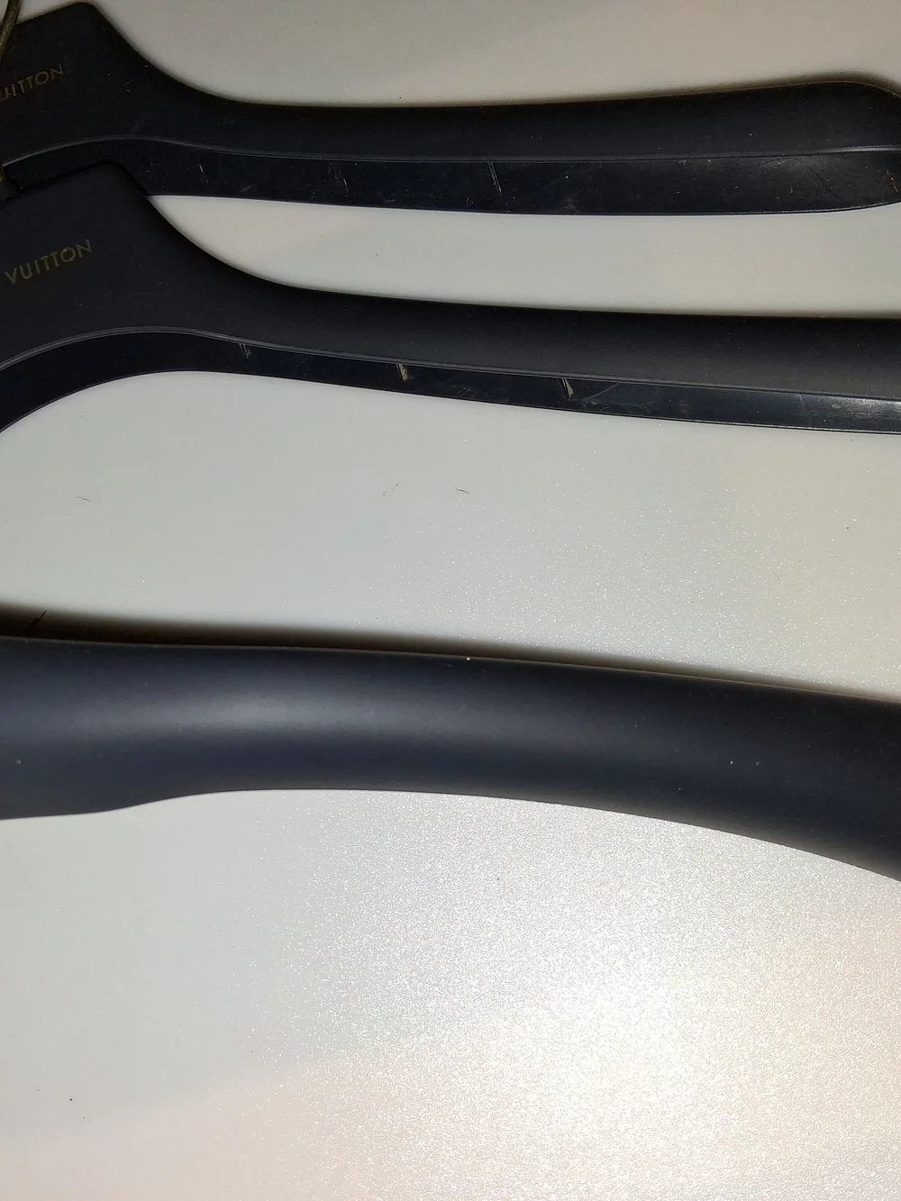 Louis Vuitton Black Hangers with Gold Hooks - LOT OF 3